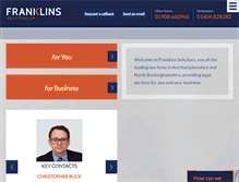 Tablet Screenshot of franklins-sols.co.uk